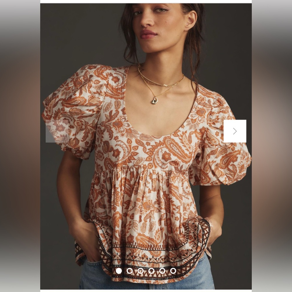 Anthropologie baby doll blouse size M - NEW W/O TAGS